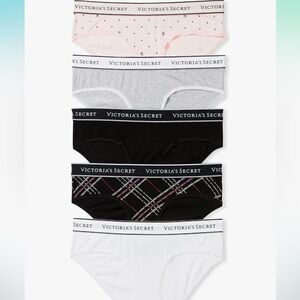 Victoria's Secret Women's Cotton Logo Hipster Underwear Sz.M (5 pack)